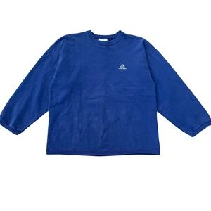 VTG Adidas Made in USA Navy Blue Crewneck Sweatshirt Men XL 80s 90s Minimal Logo